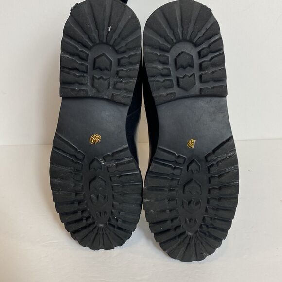 Black faux leather studded ankle booties size 8 - Picture 7 of 7